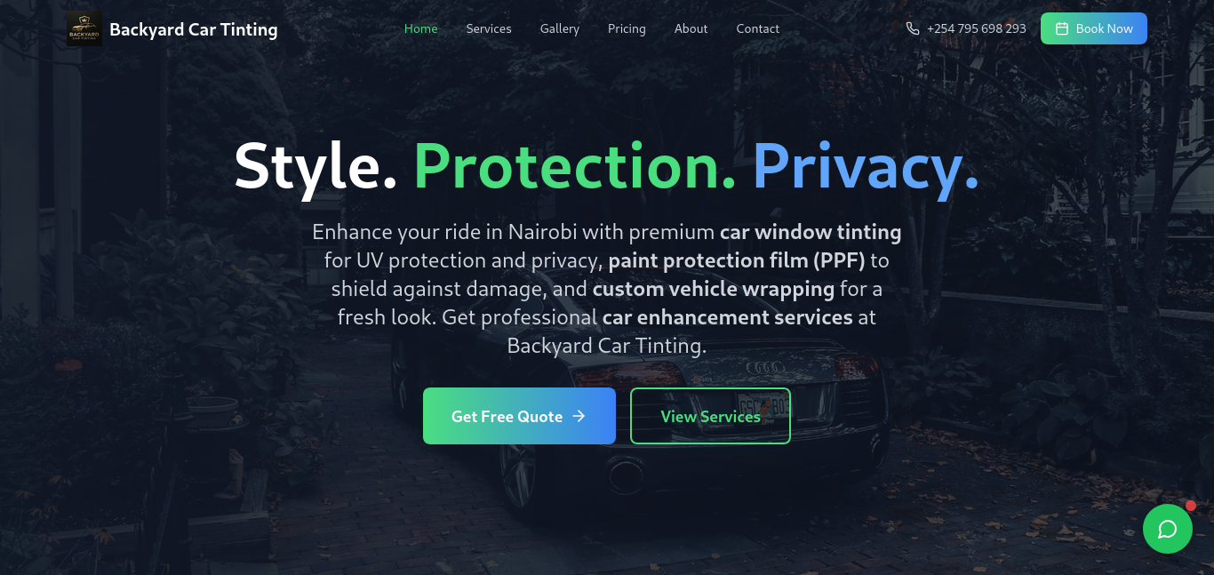 Backyard Car Tinting